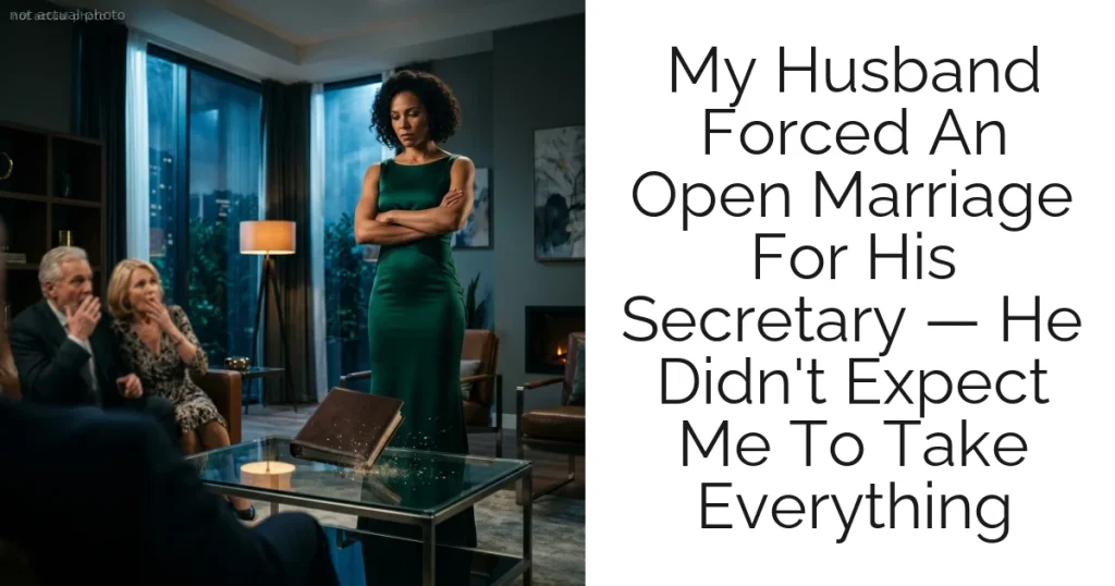 My Husband Forced An Open Marriage For His Secretary — He Didn't Expect Me To Take Everything