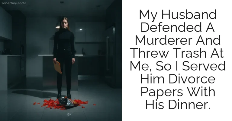 My Husband Defended A Murderer And Threw Trash At Me, So I Served Him Divorce Papers With His Dinner.