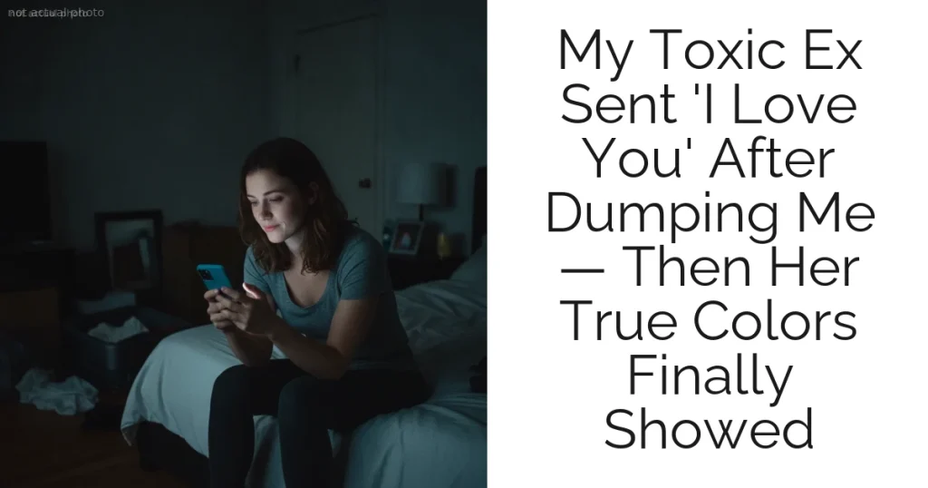 My Toxic Ex Sent 'I Love You' After Dumping Me — Then Her True Colors Finally Showed