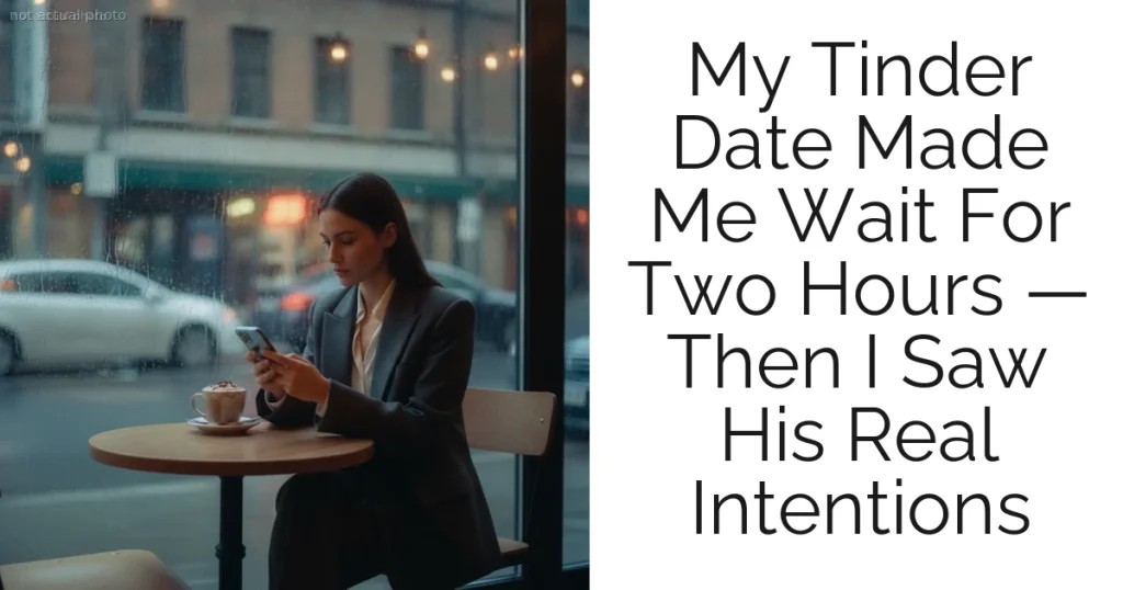 My Tinder Date Made Me Wait For Two Hours — Then I Saw His Real Intentions