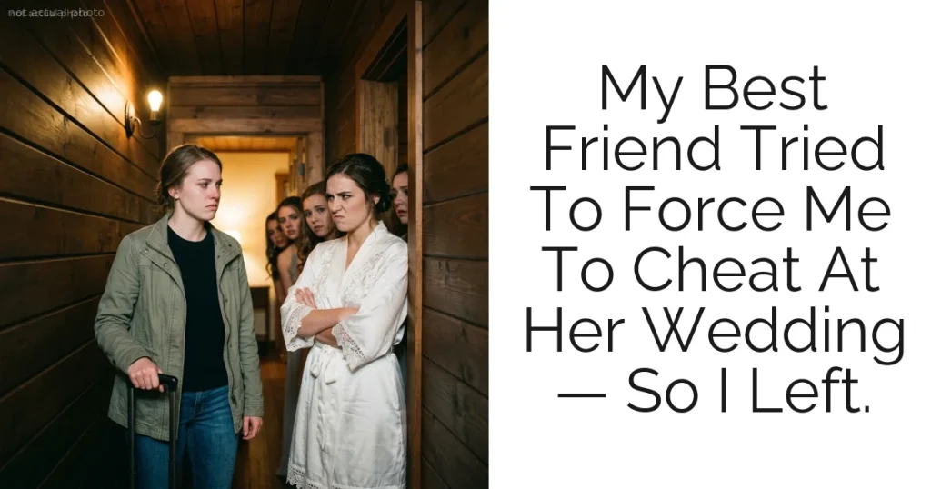 My Best Friend Tried To Force Me To Cheat At Her Wedding — So I Left.