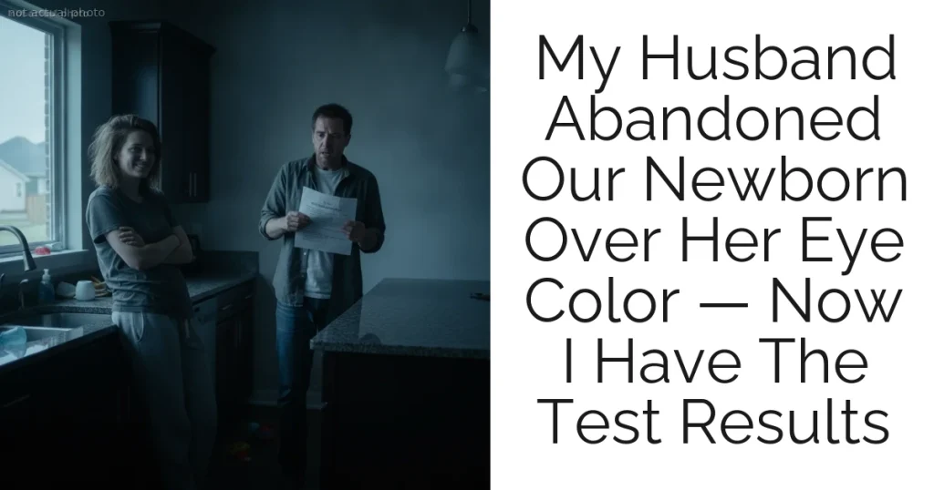 My Husband Abandoned Our Newborn Over Her Eye Color — Now I Have The Test Results