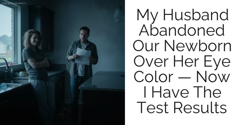 My Husband Abandoned Our Newborn Over Her Eye Color — Now I Have The Test Results