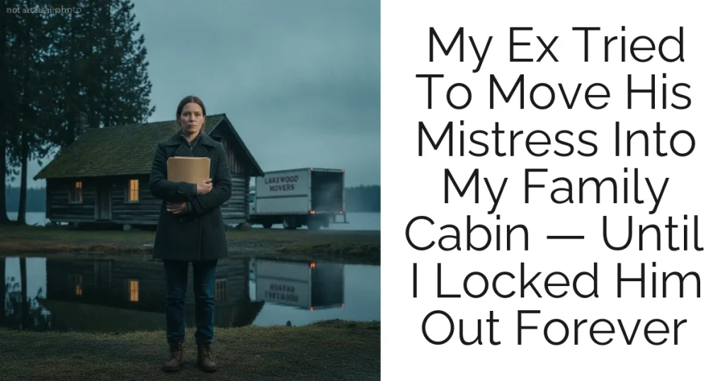 My Ex Tried To Move His Mistress Into My Family Cabin — Until I Locked Him Out Forever