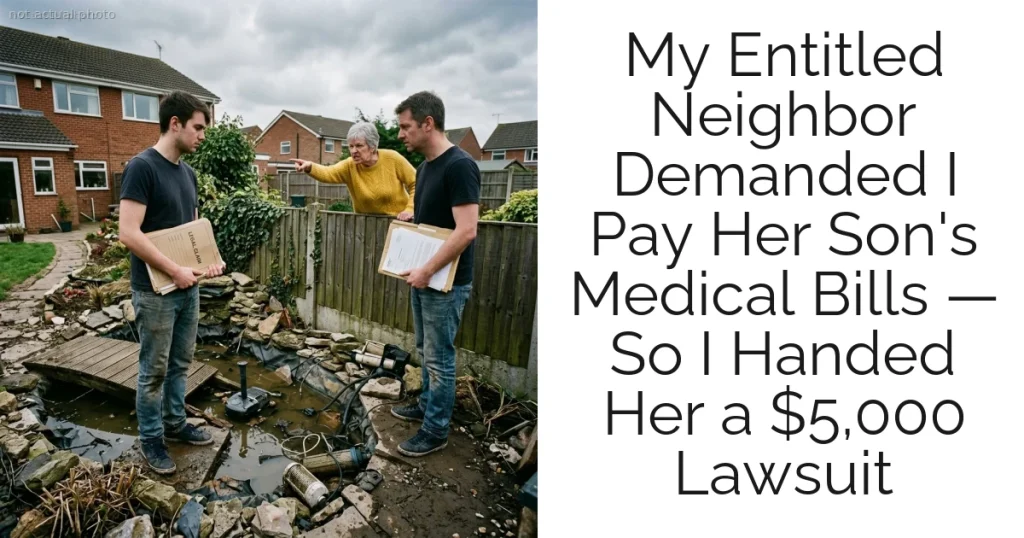 My Entitled Neighbor Demanded I Pay Her Son's Medical Bills — So I Handed Her a $5,000 Lawsuit