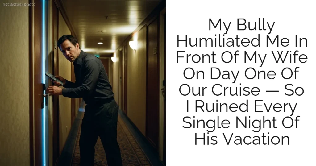 My Bully Humiliated Me In Front Of My Wife On Day One Of Our Cruise — So I Ruined Every Single Night Of His Vacation