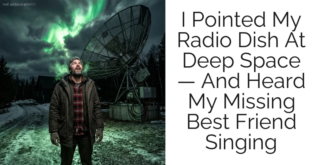 I Pointed My Radio Dish At Deep Space — And Heard My Missing Best Friend Singing