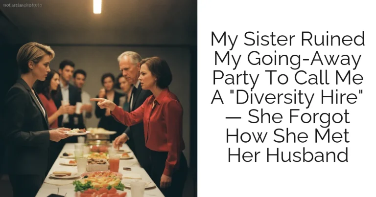 My Sister Ruined My Going-Away Party To Call Me A "Diversity Hire" — She Forgot How She Met Her Husband