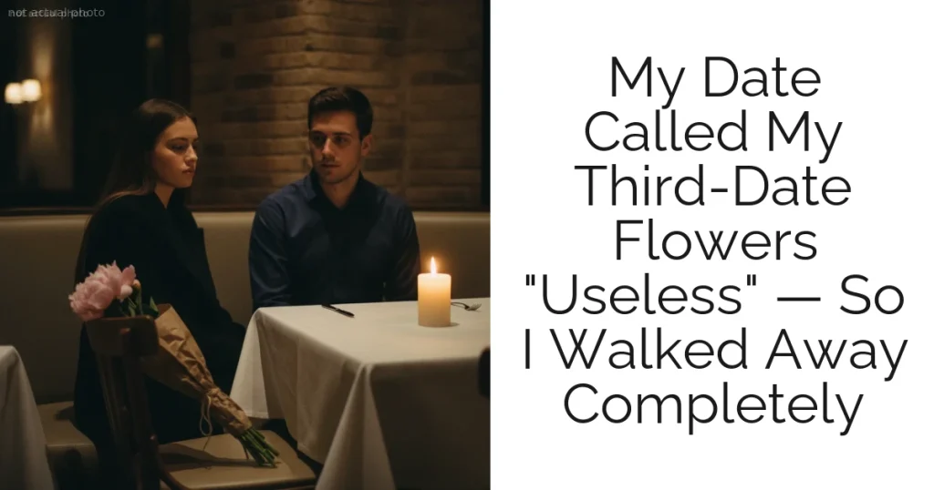 My Date Called My Third-Date Flowers "Useless" — So I Walked Away Completely