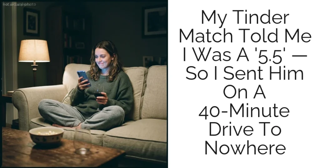 My Tinder Match Told Me I Was A '5.5' — So I Sent Him On A 40-Minute Drive To Nowhere