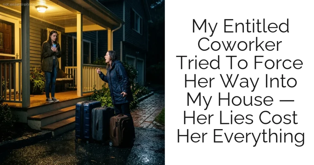 My Entitled Coworker Tried To Force Her Way Into My House — Her Lies Cost Her Everything