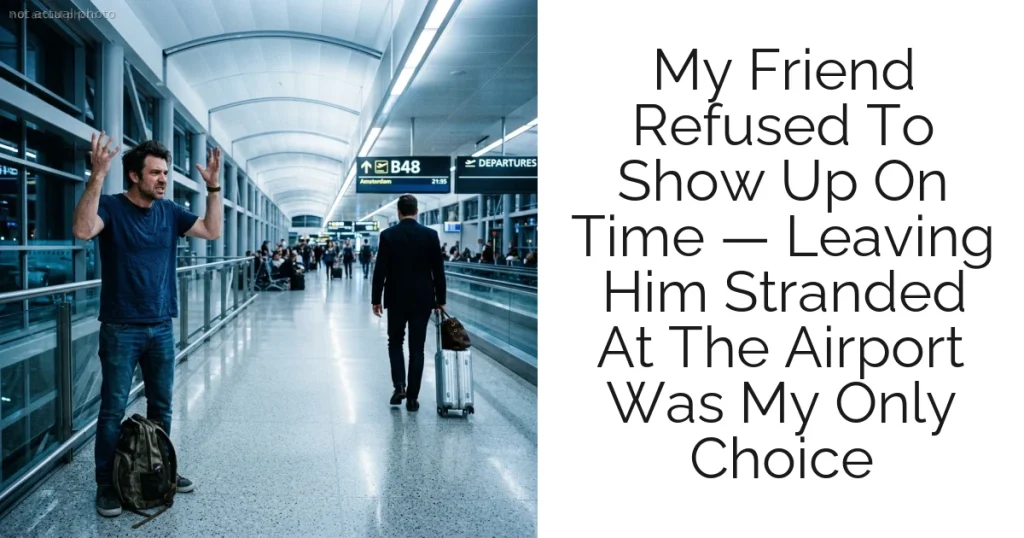 My Friend Refused To Show Up On Time — Leaving Him Stranded At The Airport Was My Only Choice