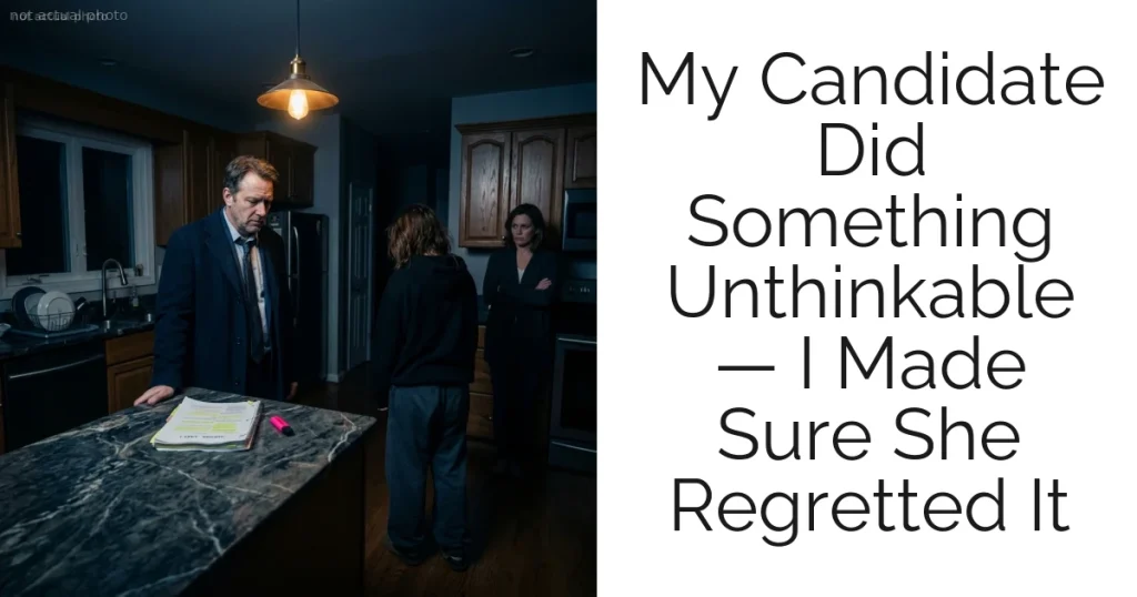 My Candidate Did Something Unthinkable — I Made Sure She Regretted It