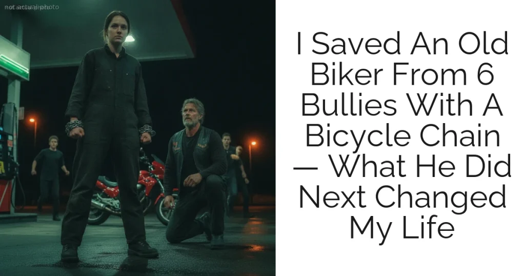 I Saved An Old Biker From 6 Bullies With A Bicycle Chain — What He Did Next Changed My Life
