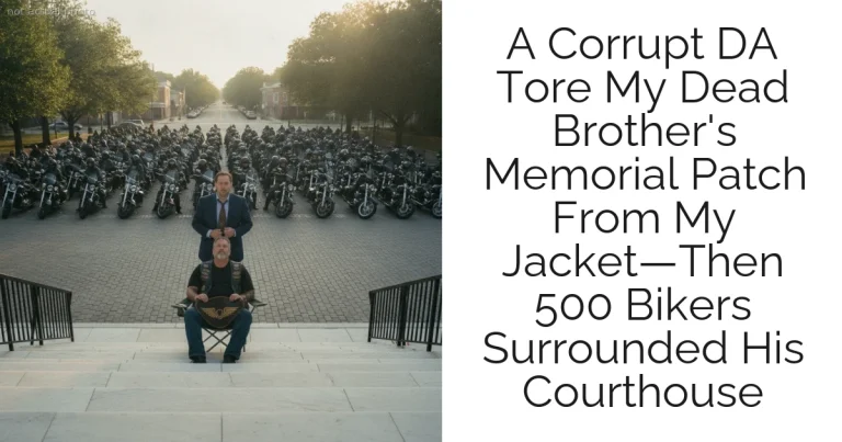 A Corrupt DA Tore My Dead Brother's Memorial Patch From My Jacket—Then 500 Bikers Surrounded His Courthouse