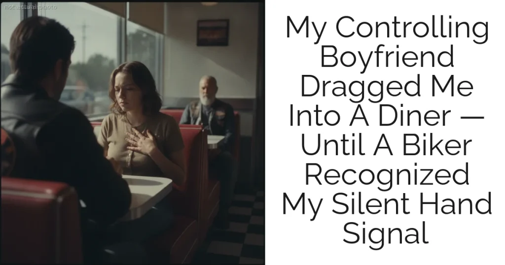 My Controlling Boyfriend Dragged Me Into A Diner — Until A Biker Recognized My Silent Hand Signal