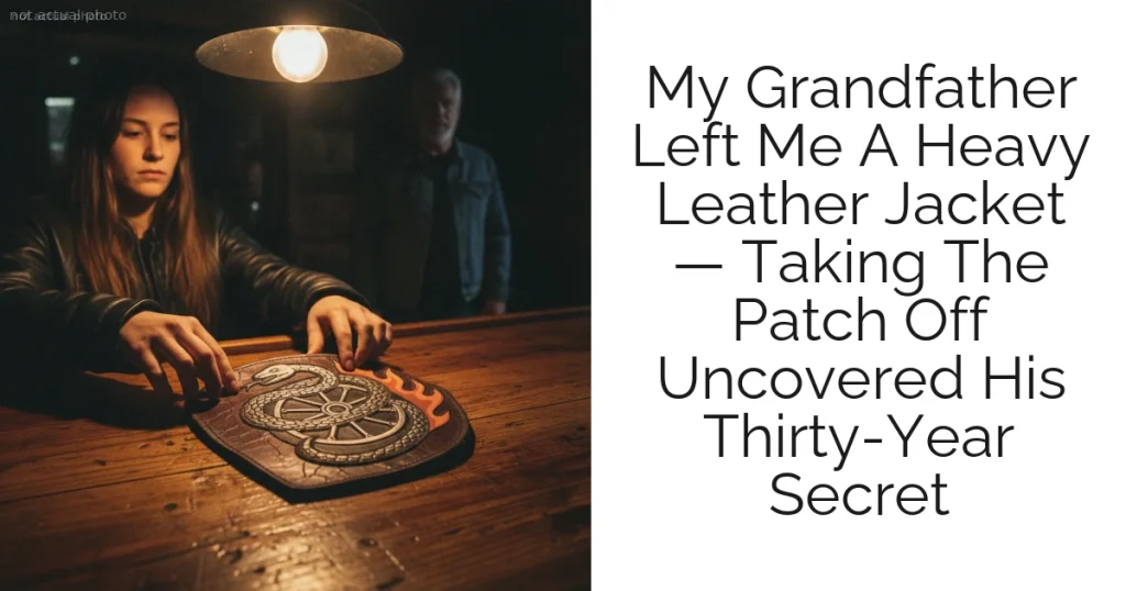 My Grandfather Left Me A Heavy Leather Jacket — Taking The Patch Off Uncovered His Thirty-Year Secret