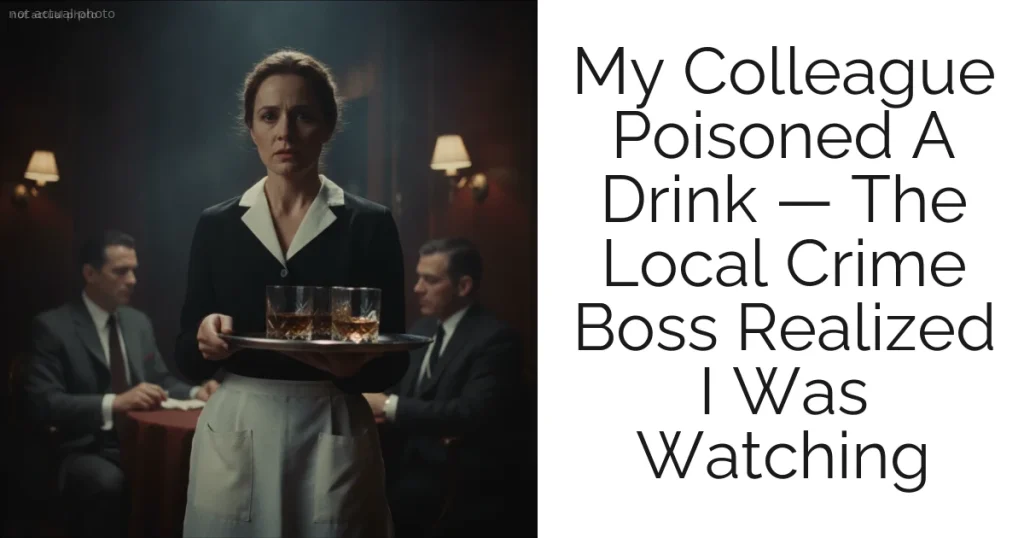 My Colleague Poisoned A Drink — The Local Crime Boss Realized I Was Watching