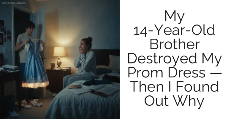 My 14-Year-Old Brother Destroyed My Prom Dress — Then I Found Out Why