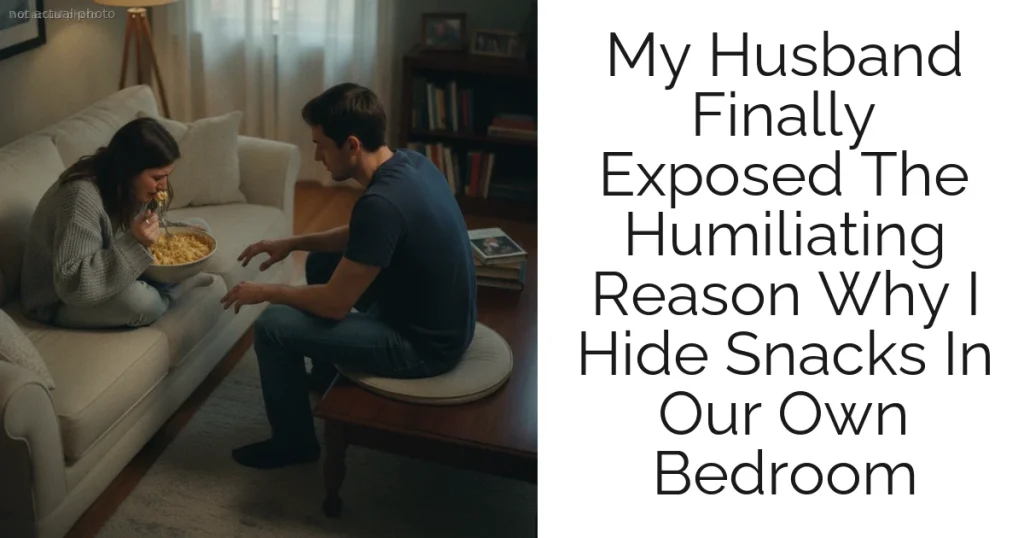 My Husband Finally Exposed The Humiliating Reason Why I Hide Snacks In Our Own Bedroom
