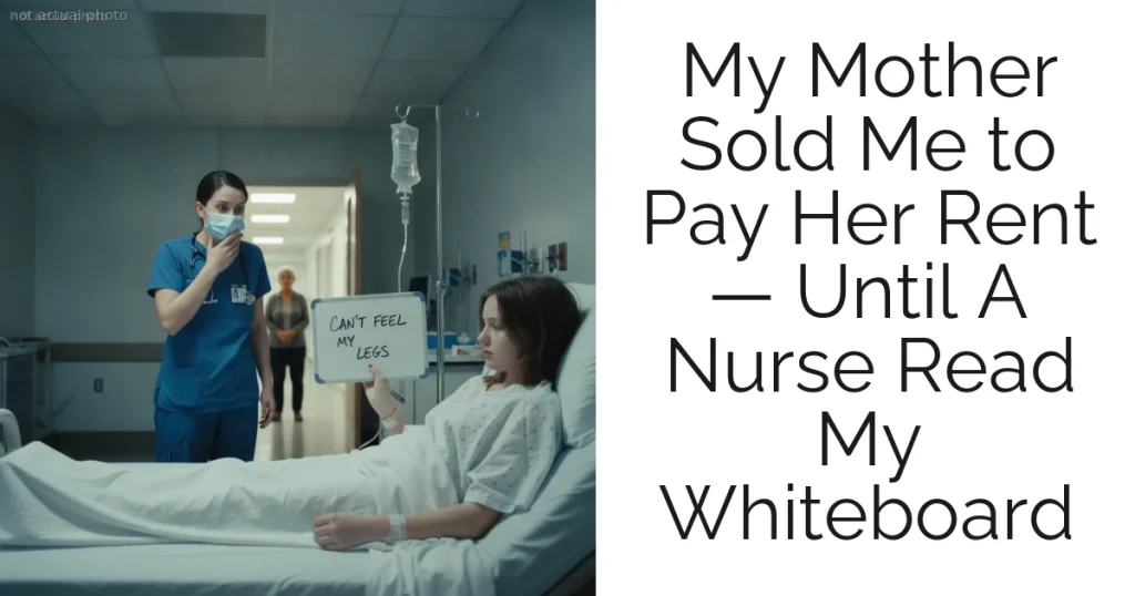 My Mother Sold Me to Pay Her Rent — Until A Nurse Read My Whiteboard