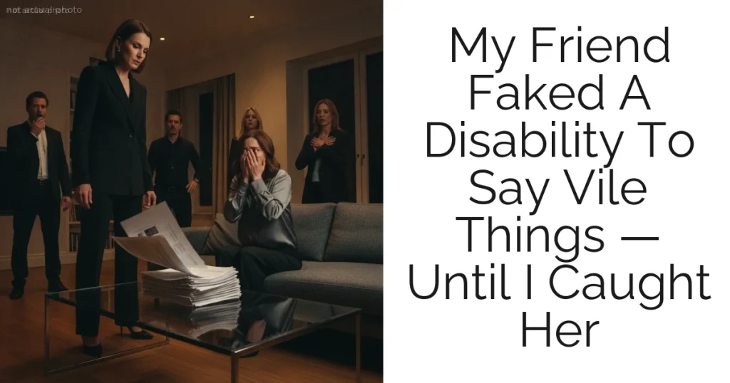 My Friend Faked A Disability To Say Vile Things — Until I Caught Her