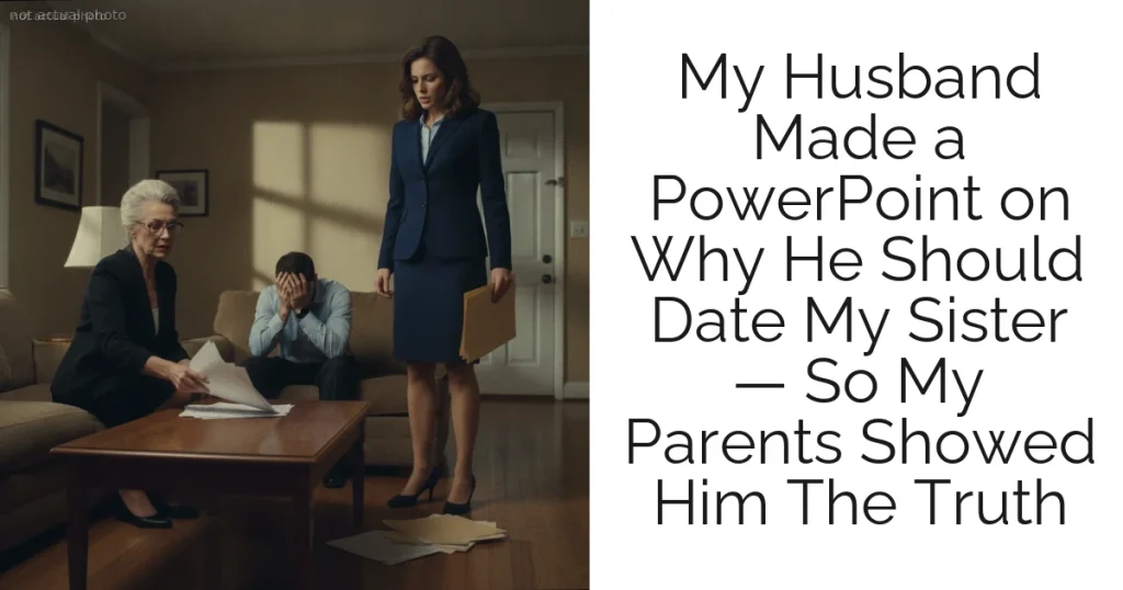 My Husband Made a PowerPoint on Why He Should Date My Sister — So My Parents Showed Him The Truth