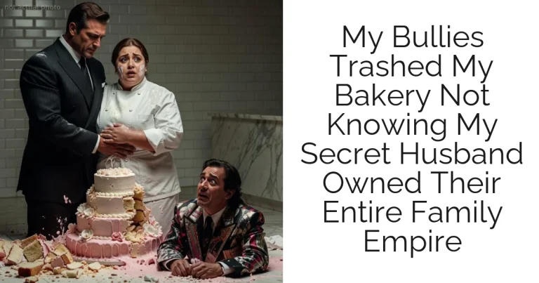 My Bullies Trashed My Bakery Not Knowing My Secret Husband Owned Their Entire Family Empire