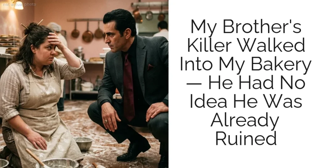 My Brother's Killer Walked Into My Bakery — He Had No Idea He Was Already Ruined