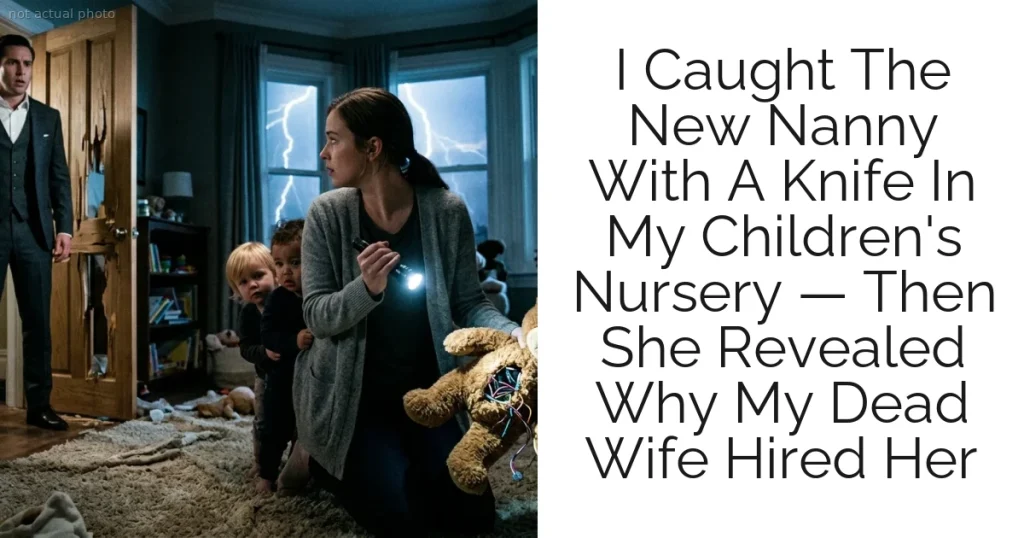 I Caught The New Nanny With A Knife In My Children's Nursery — Then She Revealed Why My Dead Wife Hired Her