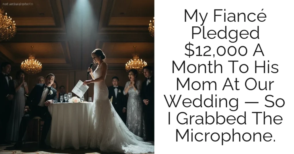 My Fiancé Pledged $12,000 A Month To His Mom At Our Wedding — So I Grabbed The Microphone.