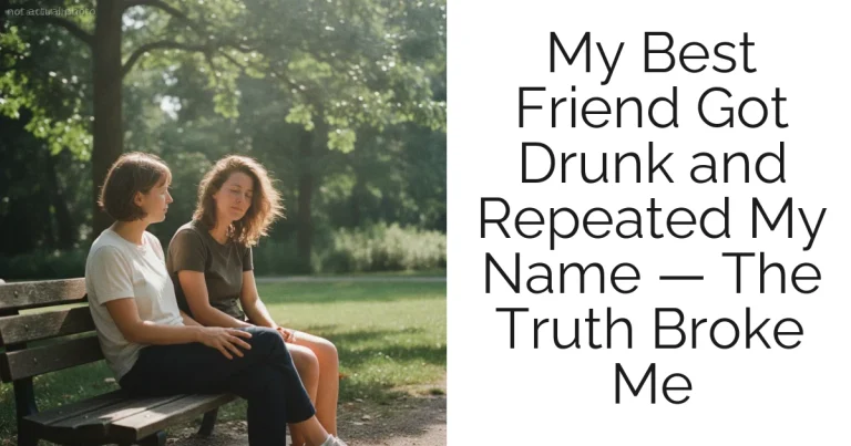My Best Friend Got Drunk and Repeated My Name — The Truth Broke Me