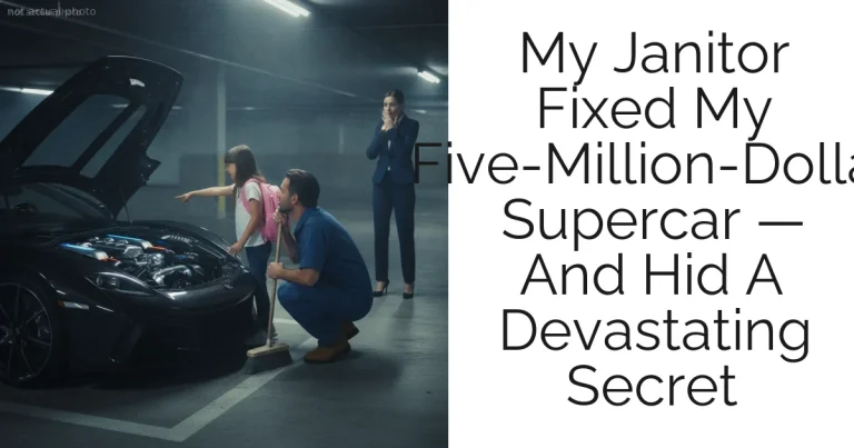 My Janitor Fixed My Five-Million-Dollar Supercar — And Hid A Devastating Secret