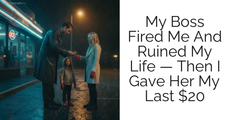 My Boss Fired Me And Ruined My Life — Then I Gave Her My Last $20
