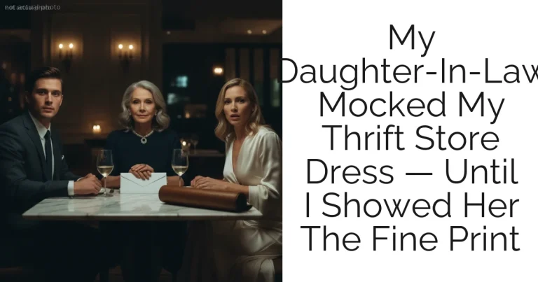 My Daughter-In-Law Mocked My Thrift Store Dress — Until I Showed Her The Fine Print