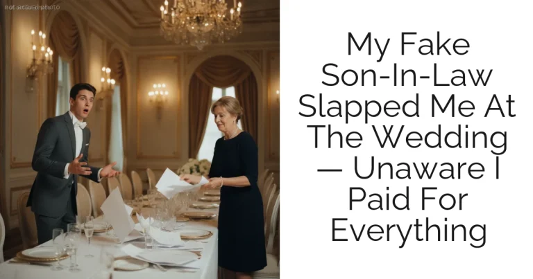 My Fake Son-In-Law Slapped Me At The Wedding — Unaware I Paid For Everything