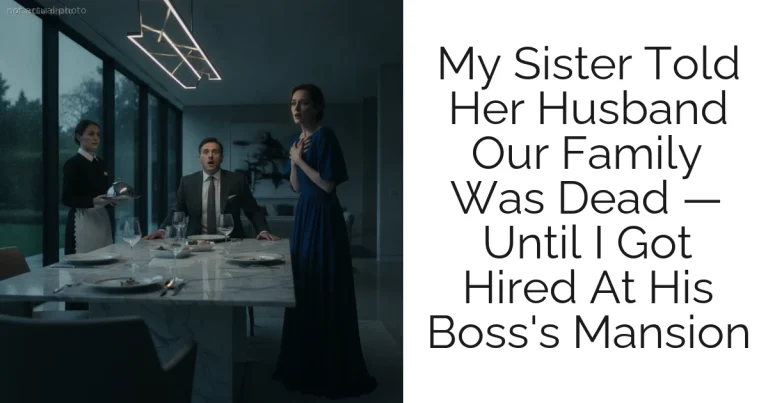 My Sister Told Her Husband Our Family Was Dead — Until I Got Hired At His Boss's Mansion