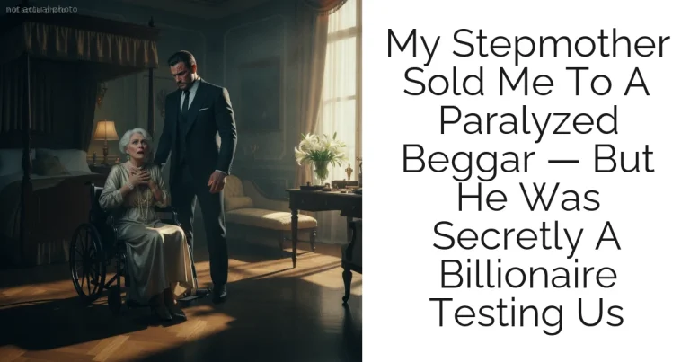 My Stepmother Sold Me To A Paralyzed Beggar — But He Was Secretly A Billionaire Testing Us