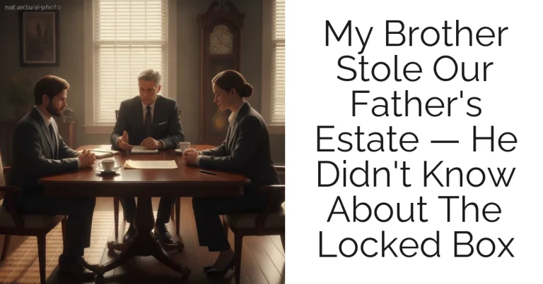 My Brother Stole Our Father's Estate — He Didn't Know About The Locked Box