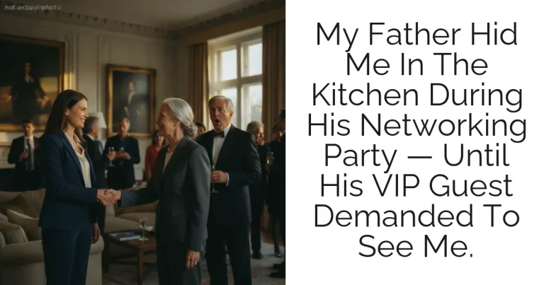 My Father Hid Me In The Kitchen During His Networking Party — Until His VIP Guest Demanded To See Me.