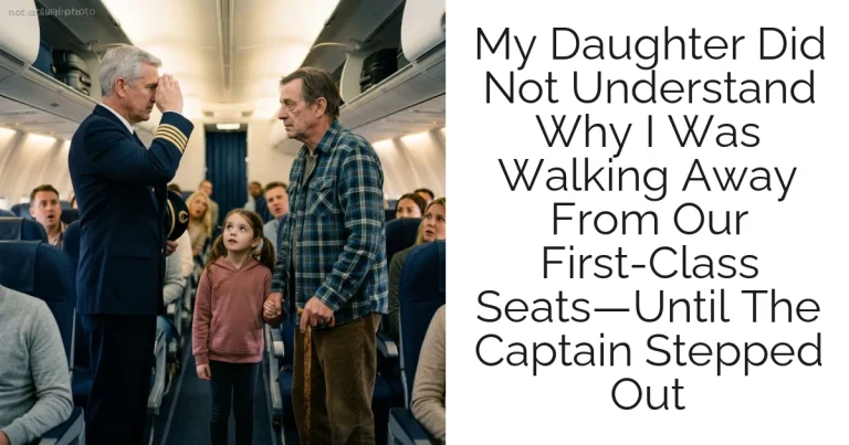 My Daughter Did Not Understand Why I Was Walking Away From Our First-Class Seats—Until The Captain Stepped Out