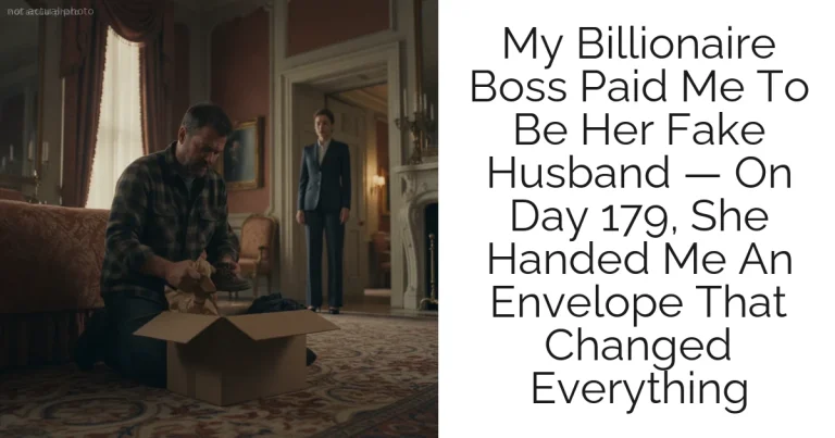 My Billionaire Boss Paid Me To Be Her Fake Husband — On Day 179, She Handed Me An Envelope That Changed Everything