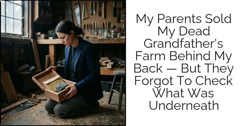 My Parents Sold My Dead Grandfather's Farm Behind My Back — But They Forgot To Check What Was Underneath