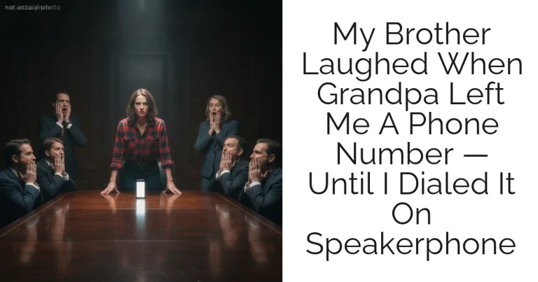My Brother Laughed When Grandpa Left Me A Phone Number — Until I Dialed It On Speakerphone