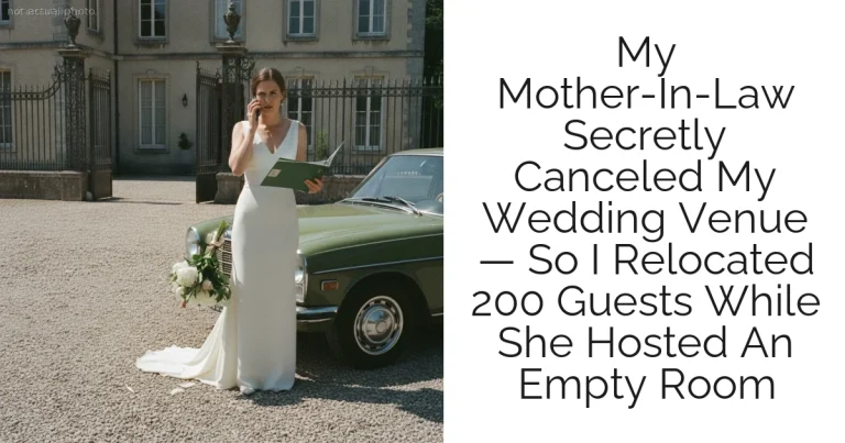 My Mother-In-Law Secretly Canceled My Wedding Venue — So I Relocated 200 Guests While She Hosted An Empty Room