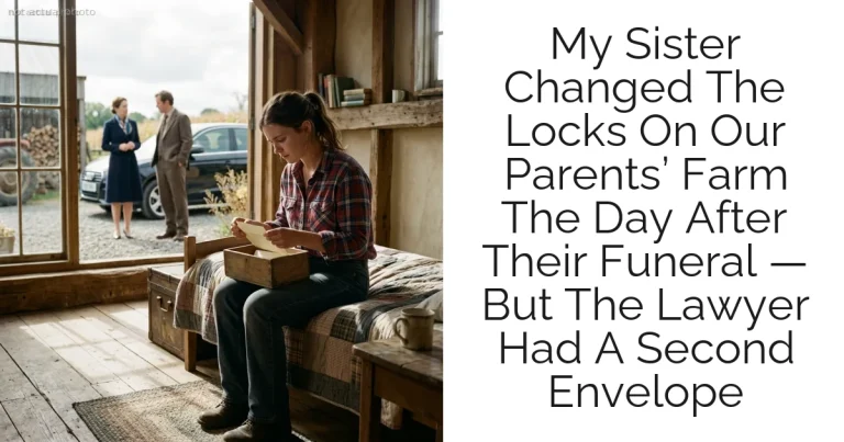 My Sister Changed The Locks On Our Parents’ Farm The Day After Their Funeral — But The Lawyer Had A Second Envelope