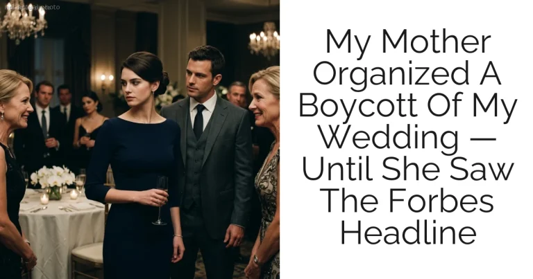 My Mother Organized A Boycott Of My Wedding — Until She Saw The Forbes Headline
