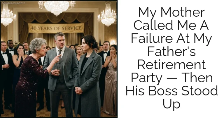 My Mother Called Me A Failure At My Father's Retirement Party — Then His Boss Stood Up