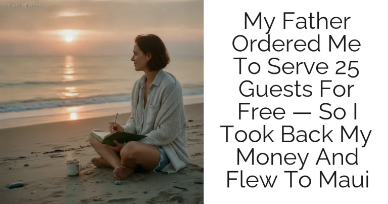 My Father Ordered Me To Serve 25 Guests For Free — So I Took Back My Money And Flew To Maui