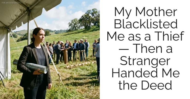My Mother Blacklisted Me as a Thief — Then a Stranger Handed Me the Deed
